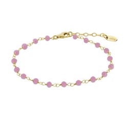 BRACCIALE LOTUS ARGENTO IPG PERLINE ROSA