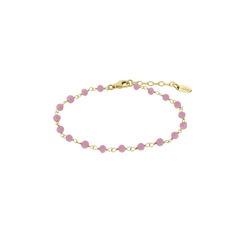 BRACCIALE LOTUS ARGENTO IPG PERLINE ROSA