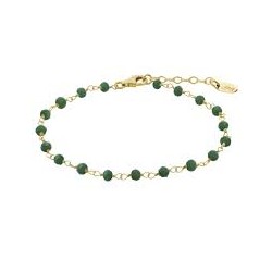 BRACCIALE LOTUS ARGENTO IPG PERLINE VERDI